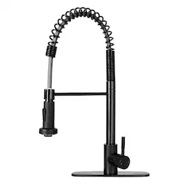 Pre-Rinse Spring Single Handle Stainless Steel Kitchen Faucet with Dual-Function Sprayer