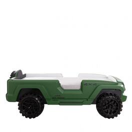 Manhattan Lane - Randy SUV Twin Bed with Lights and Sound Effects, Faux Leather - Green