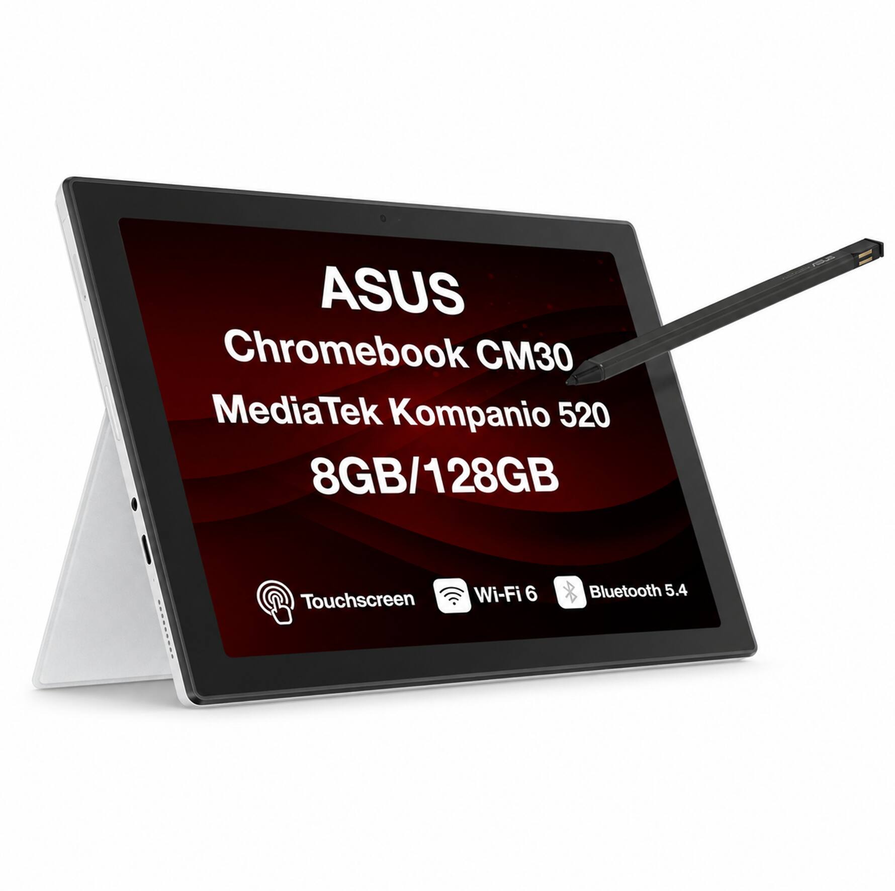 ASUS Chromebook CM30 MediaTek Kompanio 520 8GB/128GB Touchscreen Wi-Fi 6 Bluetooth 5.4