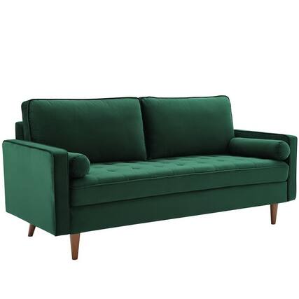 Front. Modway - Valour Performance Velvet Sofa by Modway - Green.