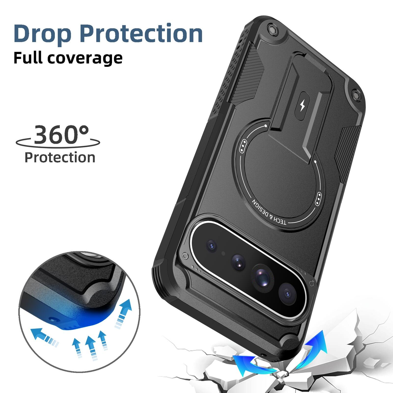 Drop Protection  
Full coverage  
360° Protection  
DESIGN TECH