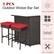 3 PCS Outdoor Wicker Bar Set: Sturdy & Durable, Additional Storage Space, Weather-resistant, Easy to Assemble
