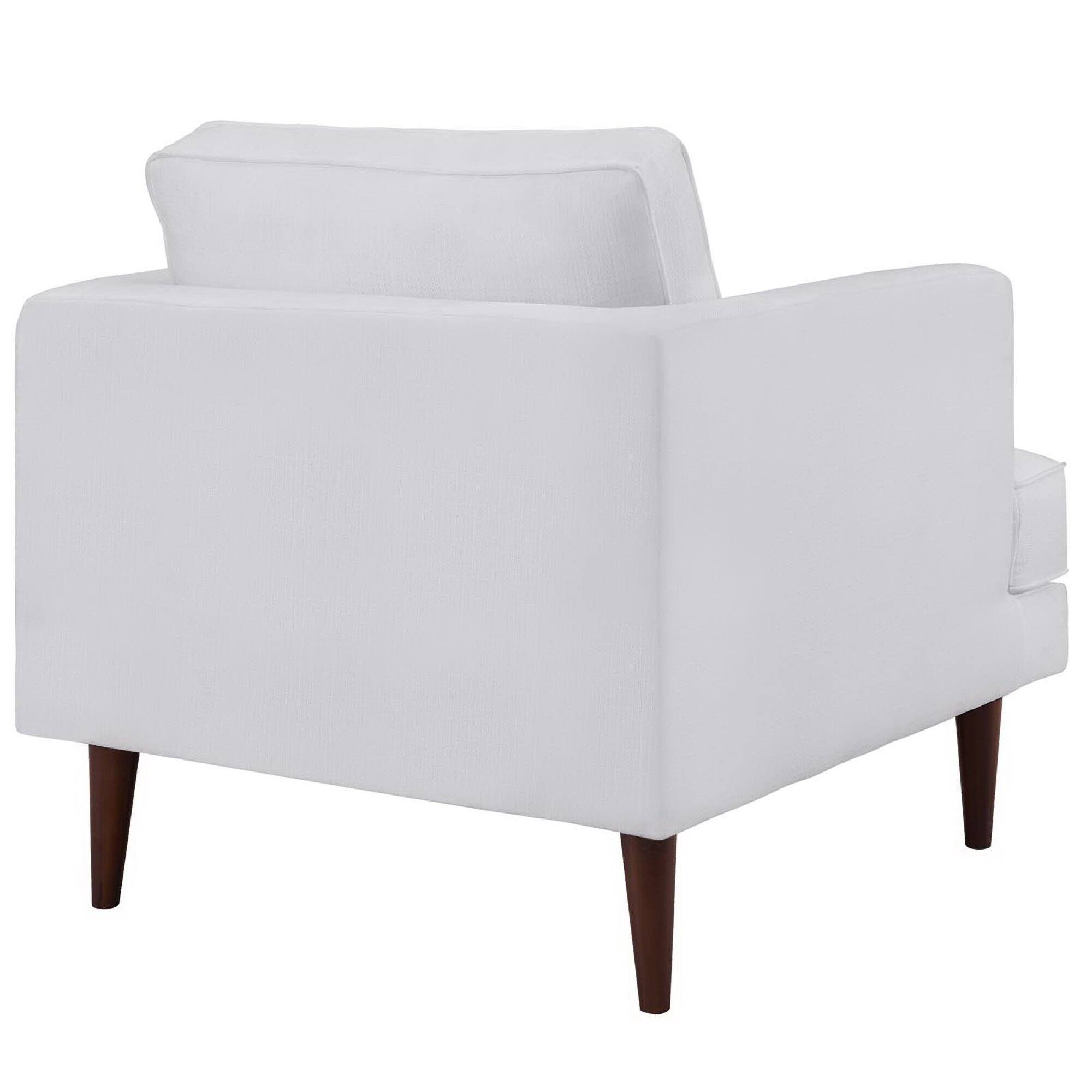 Back. Modway - Agile Upholstered Fabric Armchair by Modway - White.