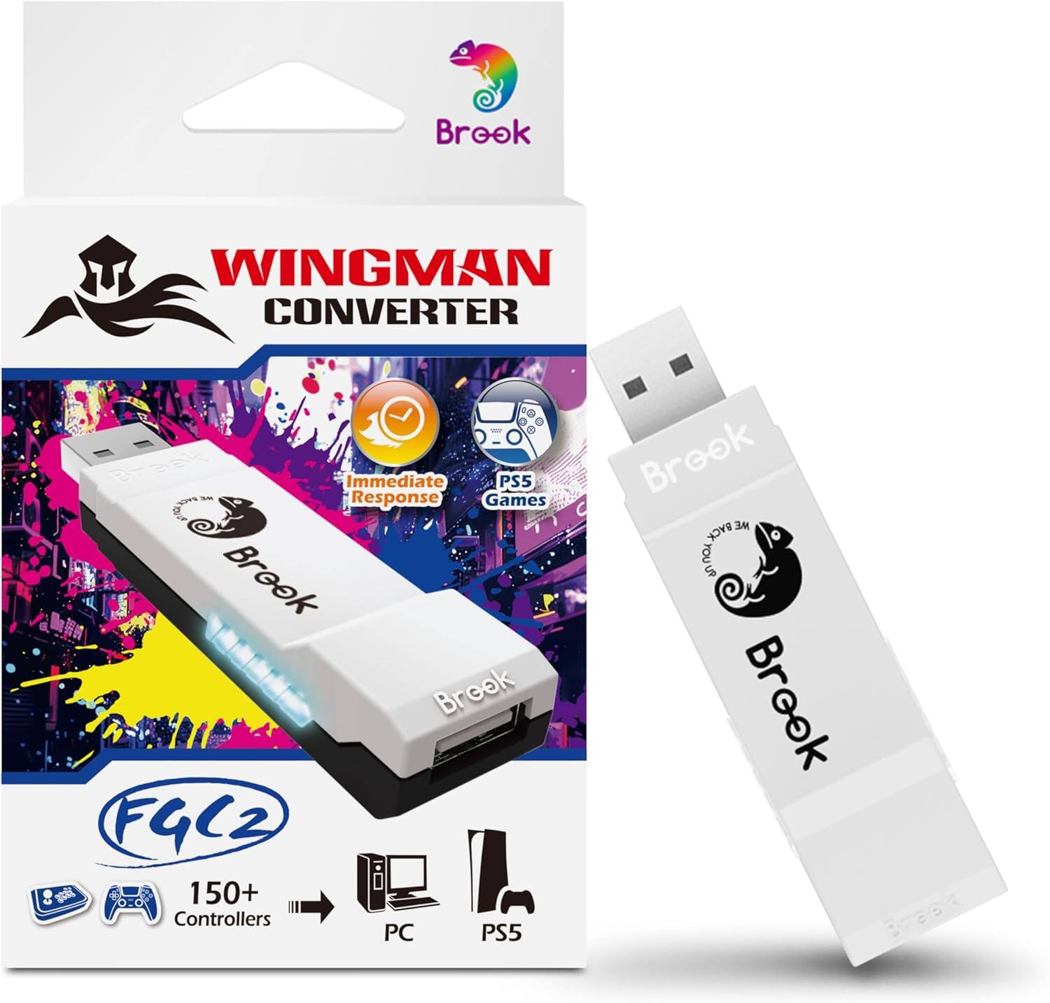 Brook WINGMAN CONVERTER -O Break Immediate PS5 Response Games Brook FGC3 S 150+ Controllers PC PS5