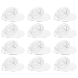 Unique Bargains - Metal Phone Charm Hook 1", 12pcs Adhesive Heart Shaped Finger Grip for Smartphones Keychain Tablet Case Accessories - White