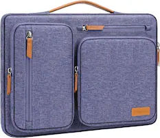 Front. mosiso - 360 Protective Laptop Handbag Sleeve 15 inch for HP Lenovo Dell ASUS Acer - Purple Orchid.