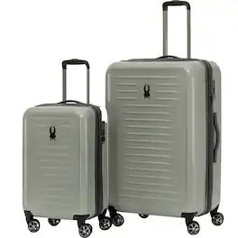 Spyder - Rails 2 Piece Luggage Set with 360 Spinner Wheels, TSA Approved Lock, 20 Inch, 29 Inch - Moss Gray