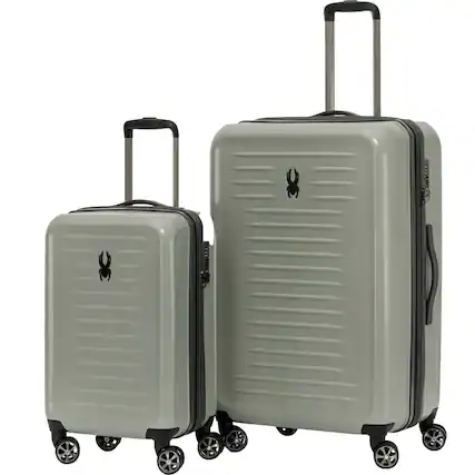Front. Spyder - Spyder Rails 2 Piece Luggage Set with 360 Spinner Wheels, TSA Approved Lock, 20 Inch, 29 Inch - Moss Gray.