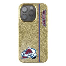 Keyscaper - NHL - Colorado Avalanche Sidebar Bling iPhone Case - 14 - Gold