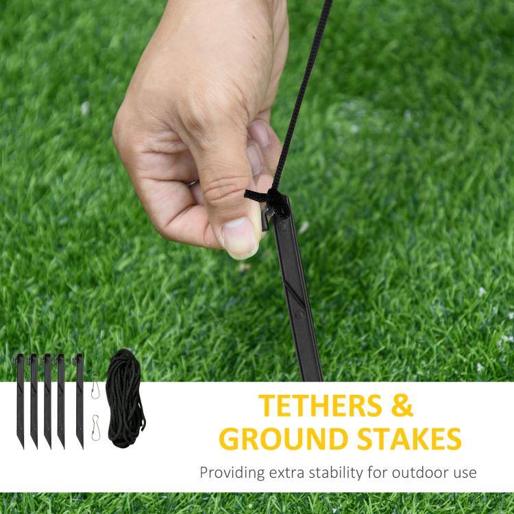 TETHERS & GROUND STAKES  
Providing extra stability for outdoor use