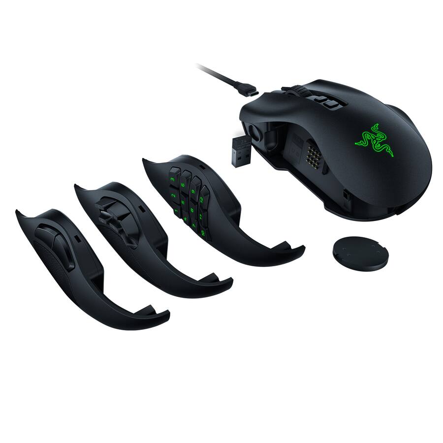 Razer Naga V2 Pro MMO Optical Gaming Mouse with Interchangeable Razer Naga V2 Pro MMO Optical Gaming Mouse with Interchangeable