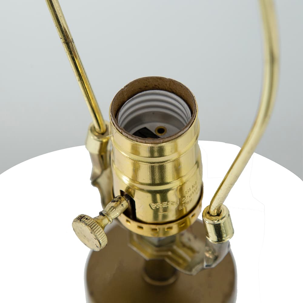 Angle. Luckbyte - 16x16x24" Gold White Table Lamp Glass Cylinder Pedestal Base Lamp Shade Assembly Required.