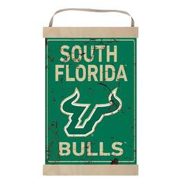 Jardine - South Florida Bulls Faux Rust Banner Sign - Green