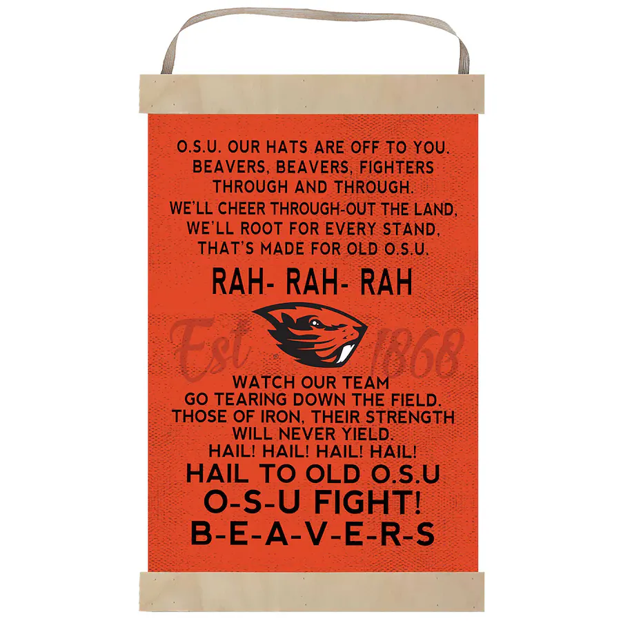 Go Beavers Script Jardine Oregon State Beavers Fight Song Banner Sign Orange 4941638 ...