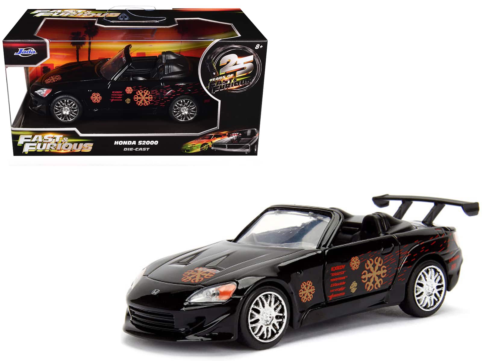 "Honda S2000 Convertible Black with Graphics ""25 Years of Fast & Furious"" 1/32 Diecast Model Car by Jada" price history on PriceWatchPro
