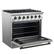Alt View 3. Forno Appliances - Galiano 5.36 Cu. Ft. Freestanding Gas Range with Convection Oven - White.