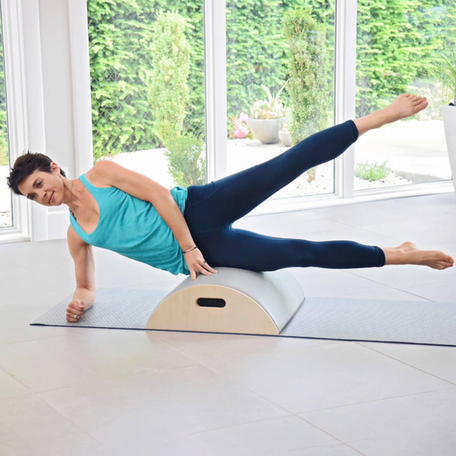 Alt View 3. Stamina Products - Stamina Products AeroPilates Precision Series Pilates Equipment Spine Arc Barrel - Gray.