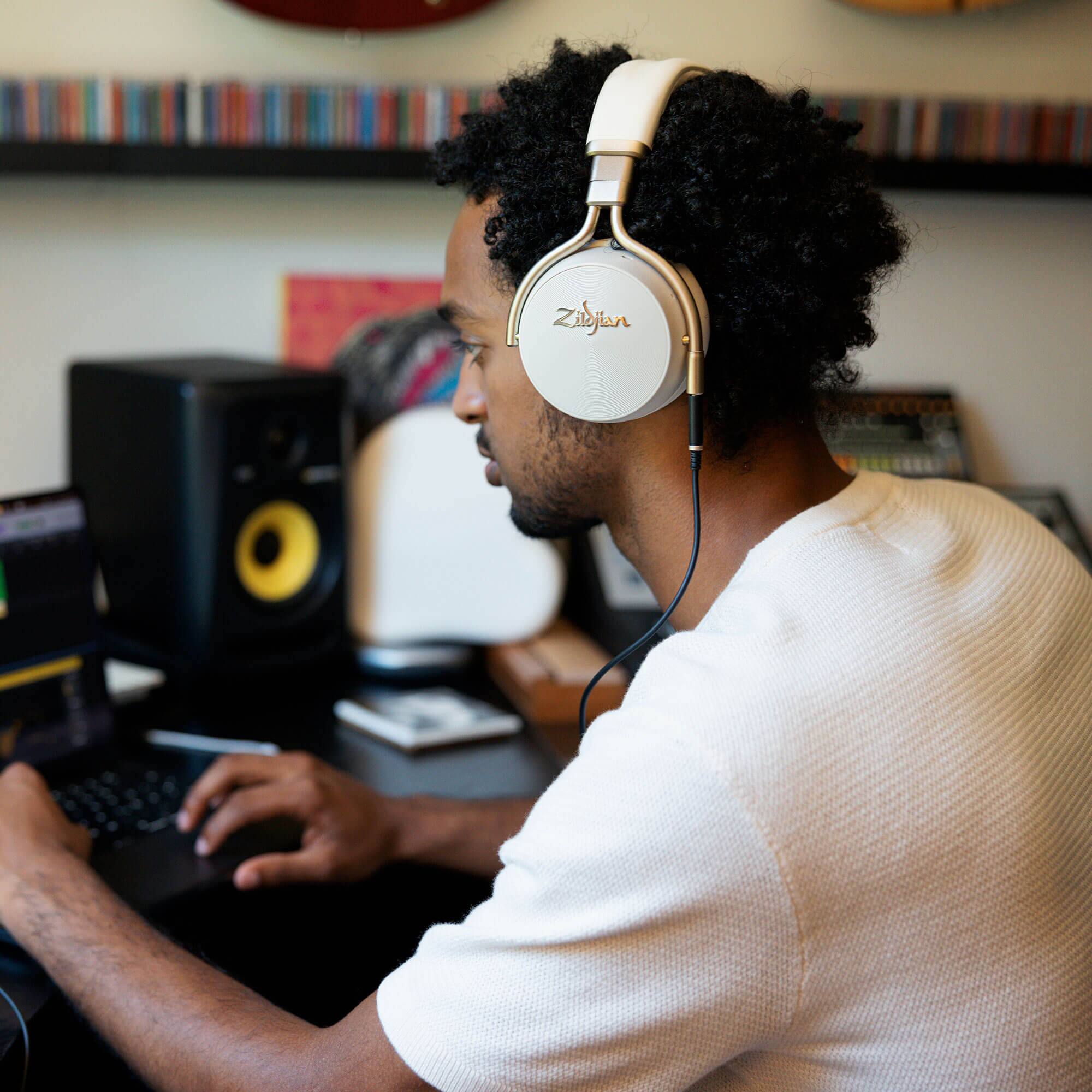 Alt View 7. Zildjian - ALCHEM-E Perfect Tune Headphones - Sandstorm.