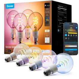 Govee - 500LM RGBWW Smart G25 LED Bulb 4 pack