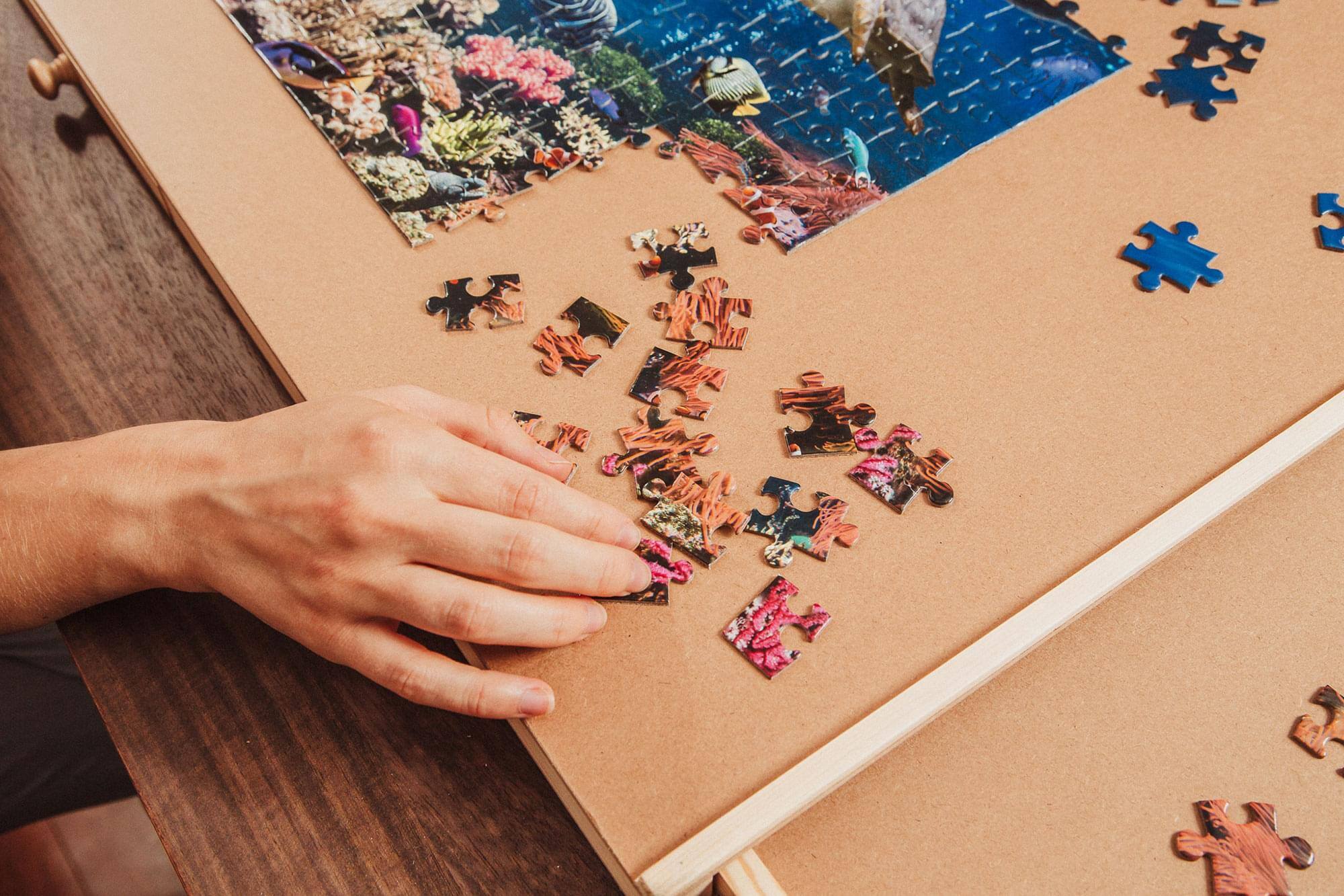 Alt View 2. Toynk - Under the Sea Coral Reef 500 Piece Jigsaw Puzzle - Blue.