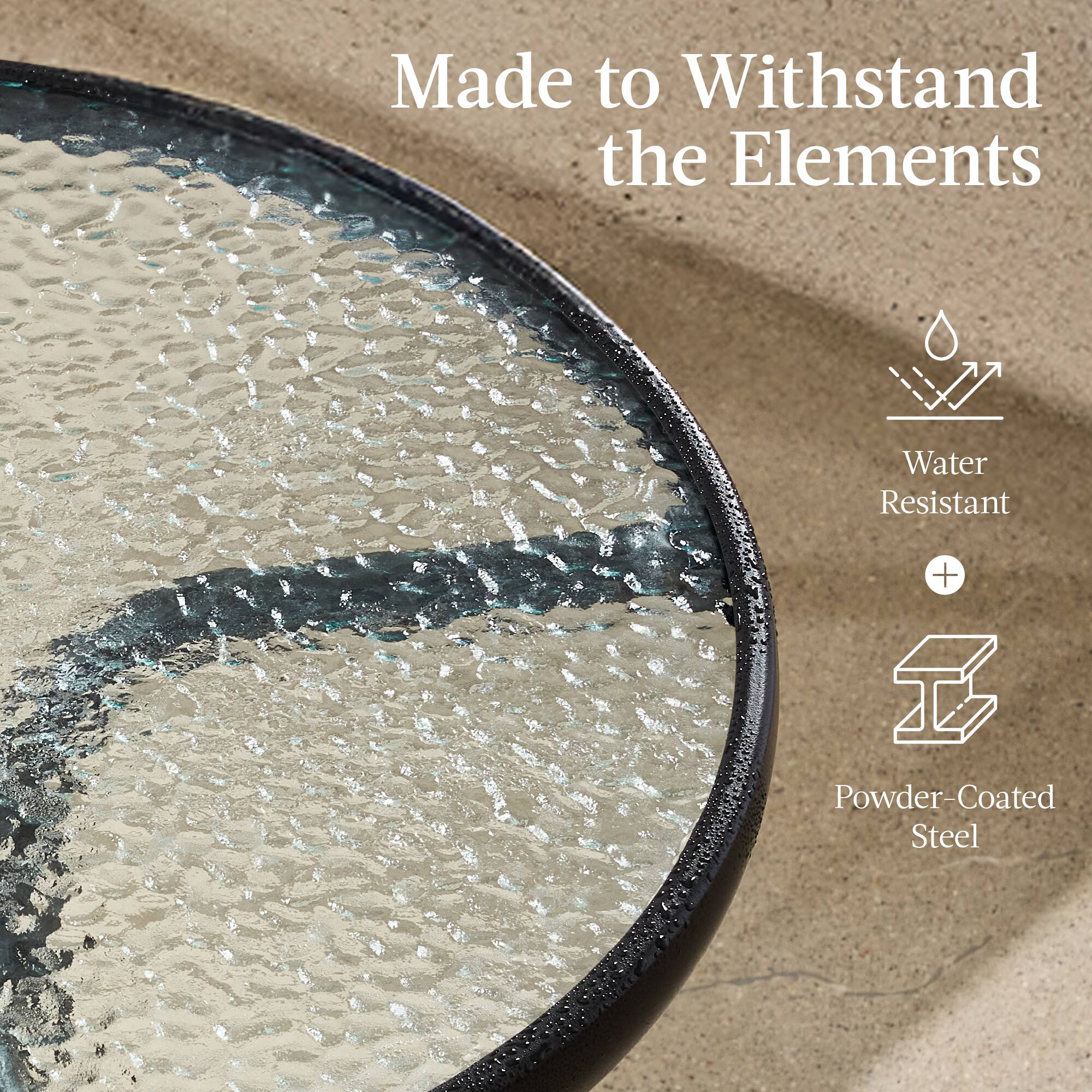 Made to Withstand the Elements

Water Resistant

Powder-Coated Steel