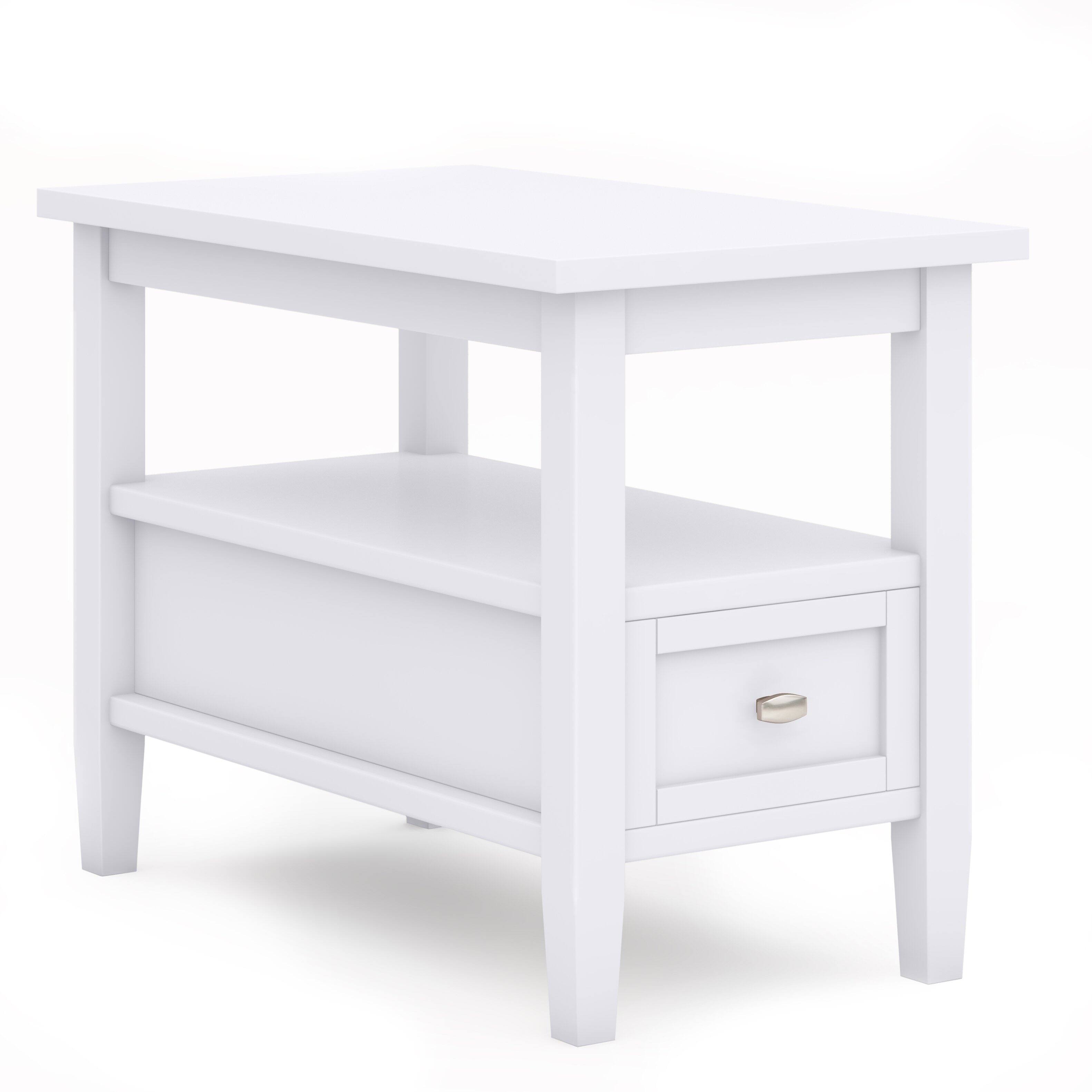 Alt View 2. Simpli Home - Warm Shaker 48 inch Coffee Table with 14 inch End Tables (Set of 3) - White.