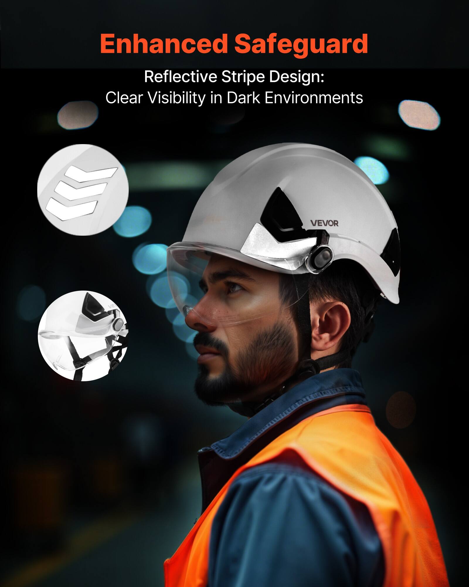 Enhanced Safeguard Reflective Stripe Design: Clear Visibility in Dark Environments