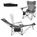 Alt View 17. Costway - Folding Camping Chair with Detachable Footrest for Fishing, Camp, Picnics Grey - Gray.