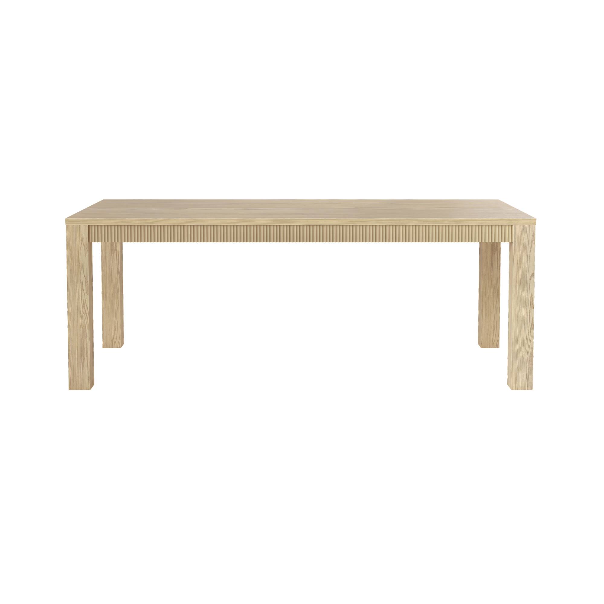 Alt View 4. Homsee - 83.8" Solid Wood Desk – Natural Oak Finish, Large Farmhouse Table for Home Office, Dining, Study, 330LBS Capacity - Wooden.