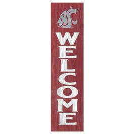 Jardine - Washington State Cougars 12'' x 48'' Welcome Outdoor Leaner - Red