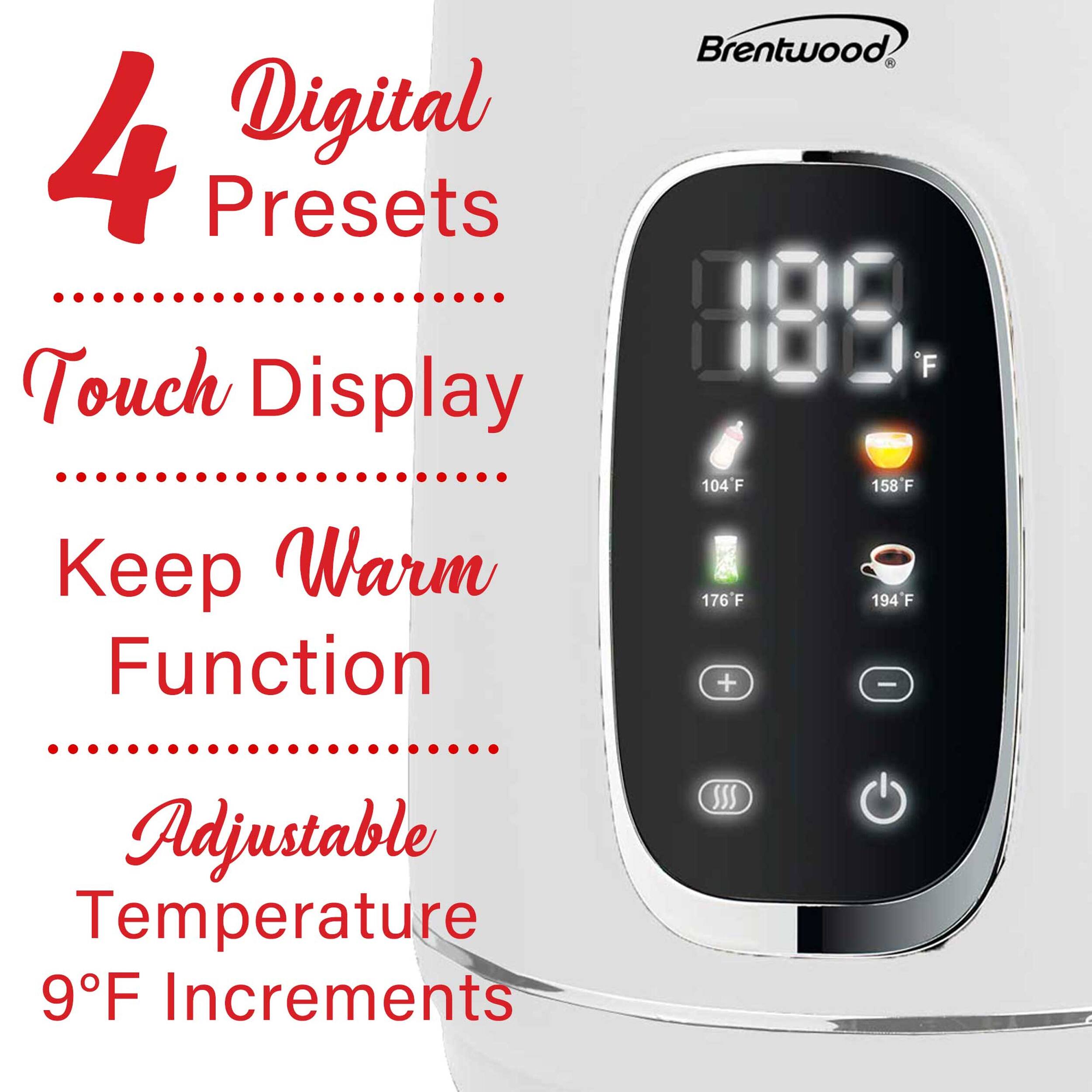 4 Digital Presets  
Touch Display  
Keep Warm Function  
Adjustable Temperature 9°F Increments