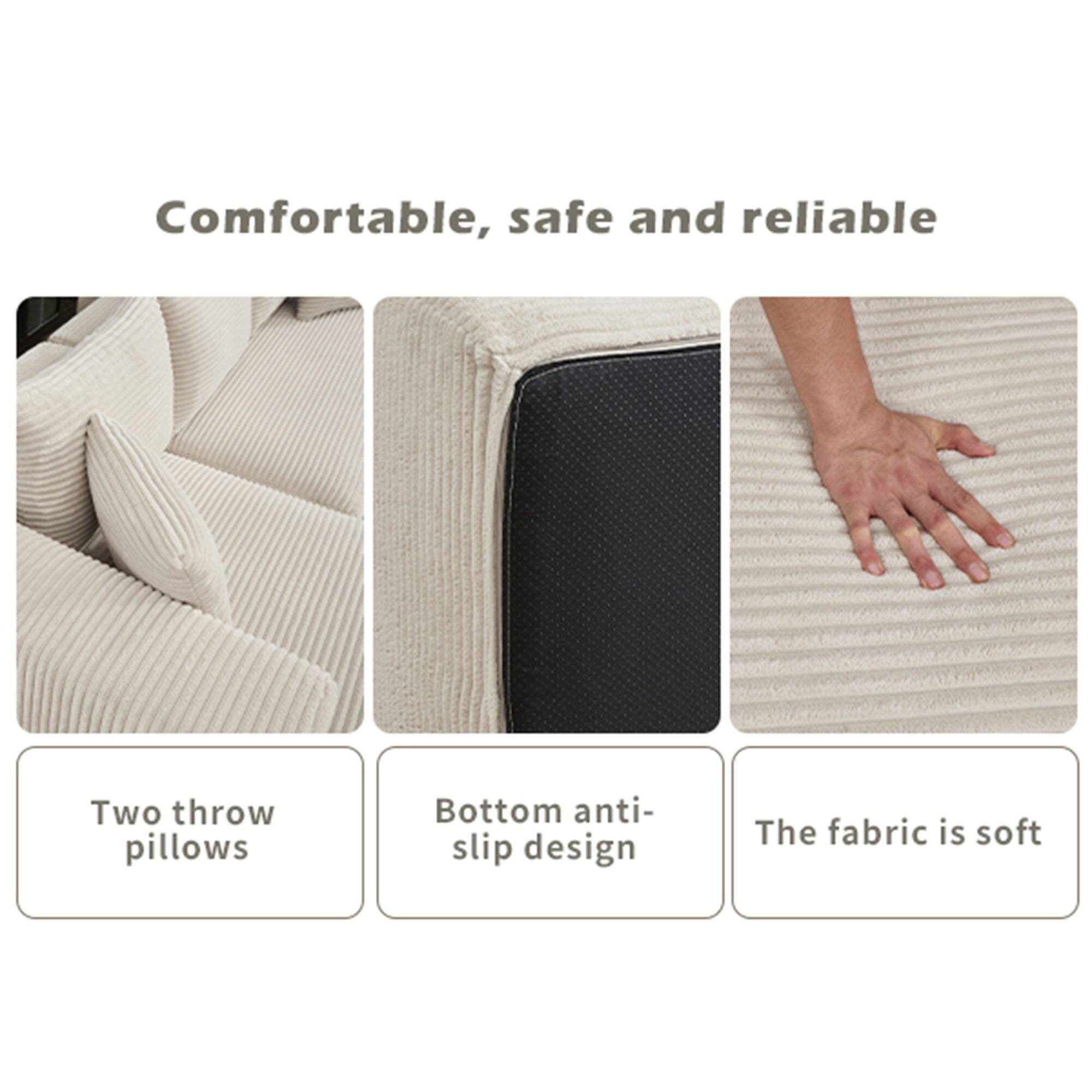 Comfortable, safe and reliable

- Two throw pillows
- Bottom anti-slip design
- The fabric is soft