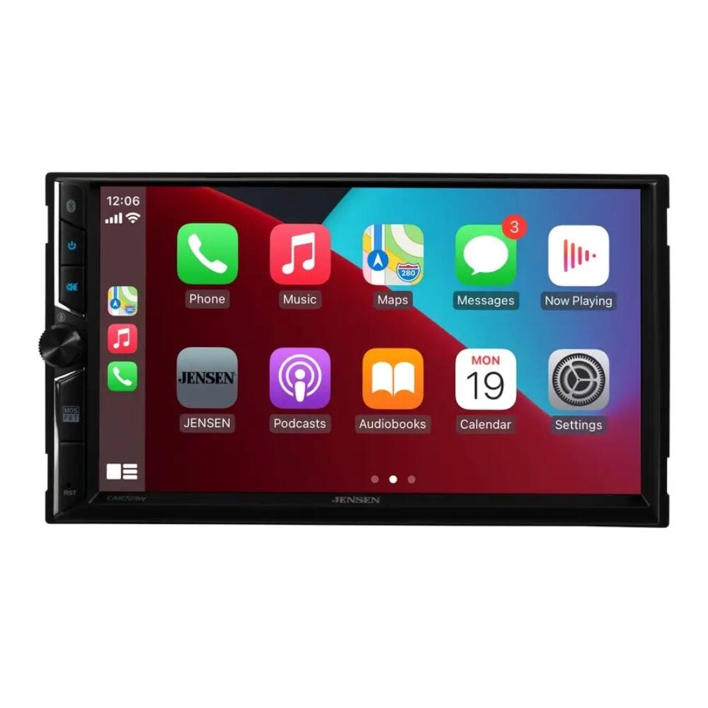 12:06  
Phone Music Maps Messages Now Playing Podcasts Audiobooks Calendar Settings  
JENSEN JENSEN