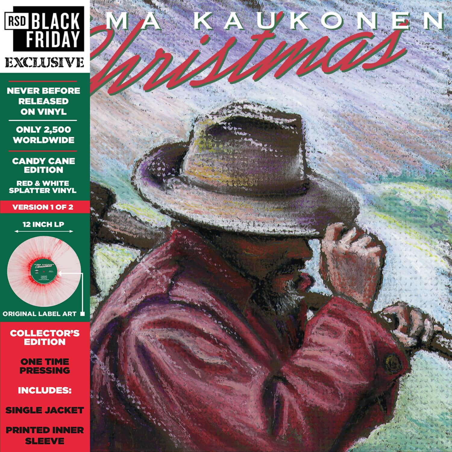 Jorma Kaukonen - Christmas Candy Cane Edition (2 Of 2 V.)  - VINYL LP