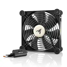 AC Infinity - MULTIFAN S4, Quiet USB Cooling Fan 140mm - Black