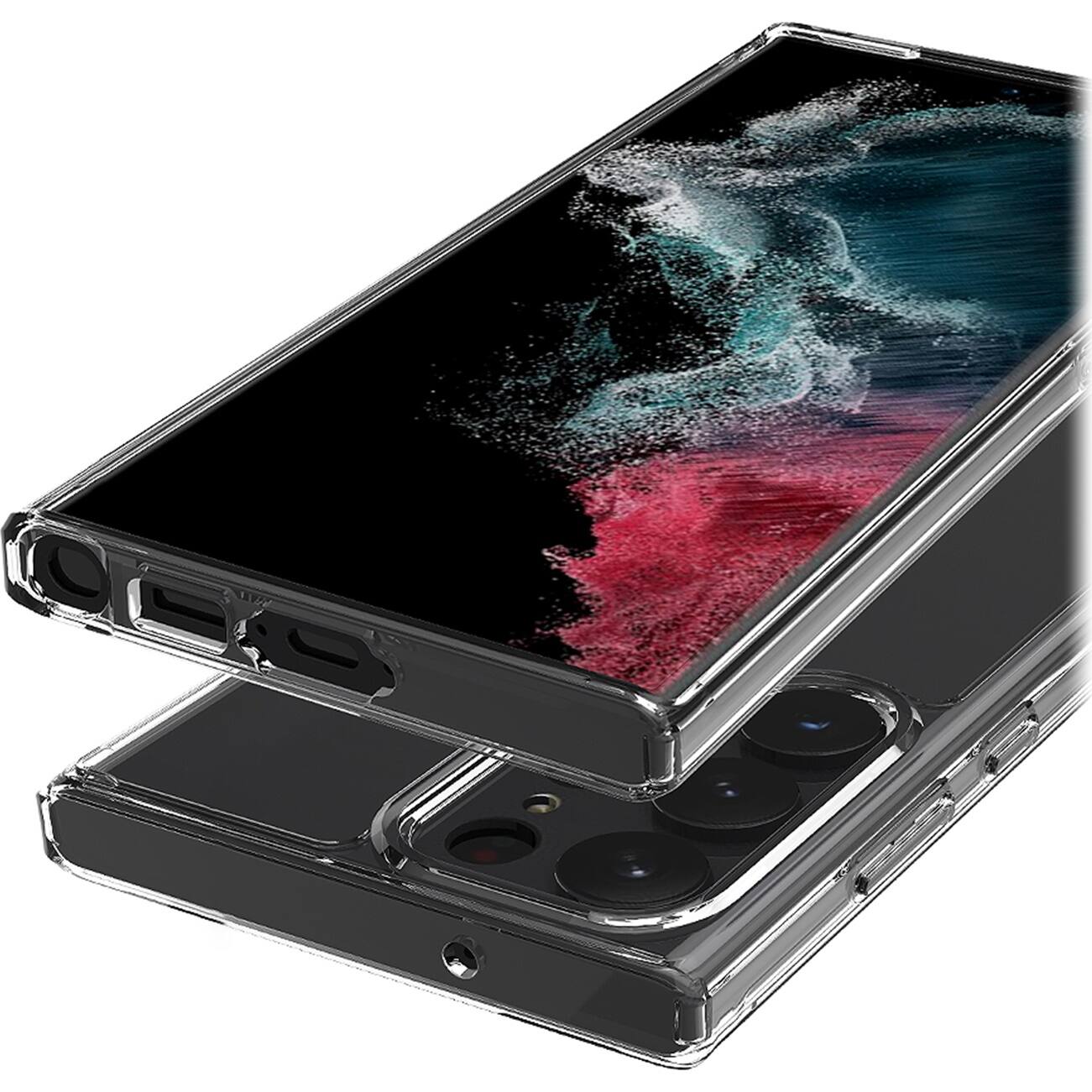 Alt View 14. SaharaCase - Hybrid-Flex Hard Shell Series Case for Samsung Galaxy S23 Ultra - Clear.