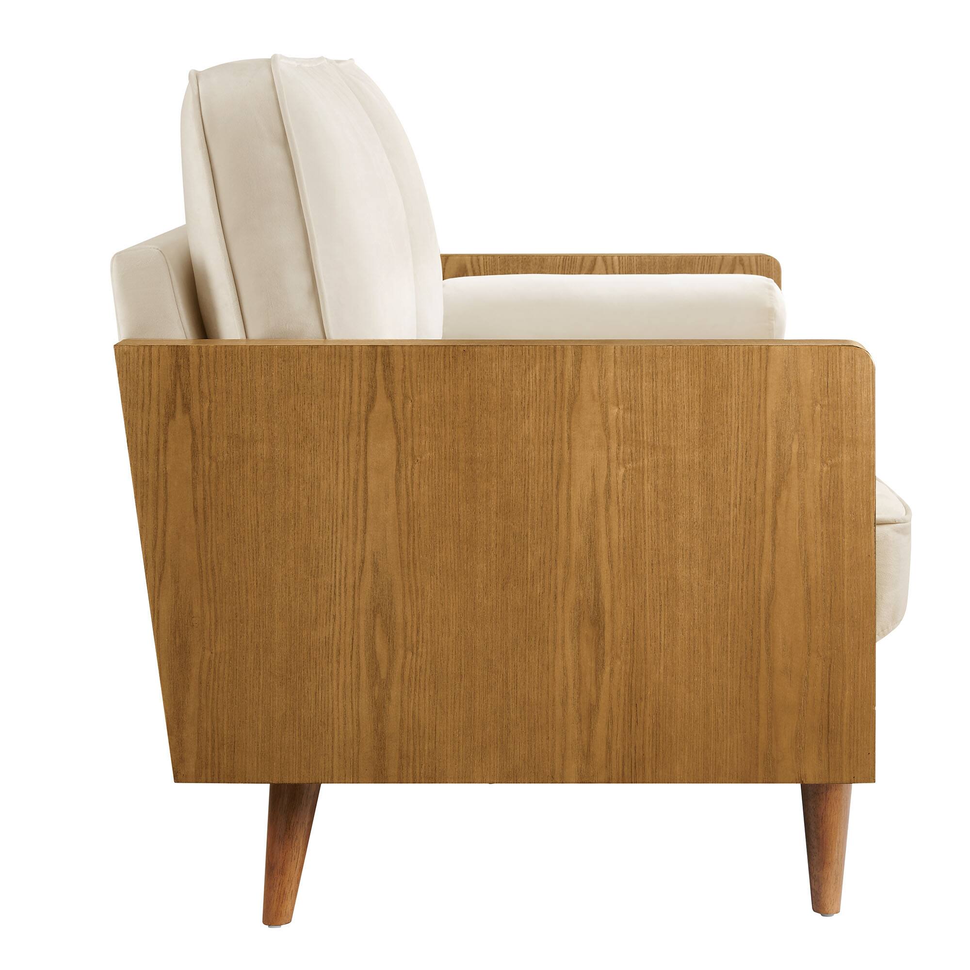 Back. Modway - Kellan Performance Velvet Sofa by Modway - Oatmeal.