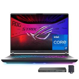 ASUS - ROG Strix G16 16" Gaming Laptop,Intel i7-14650HX(≥i9-13900),RTX 5060,64GB RAM,4TB SSD+1TB Dock Set,Win 11 - Gray