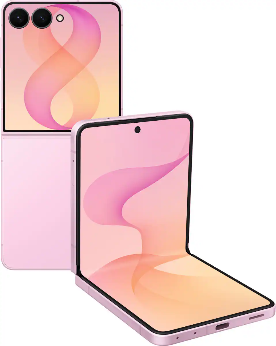 Front. Samsung - Galaxy Z Flip8 256GB (Unlocked) - Pink.