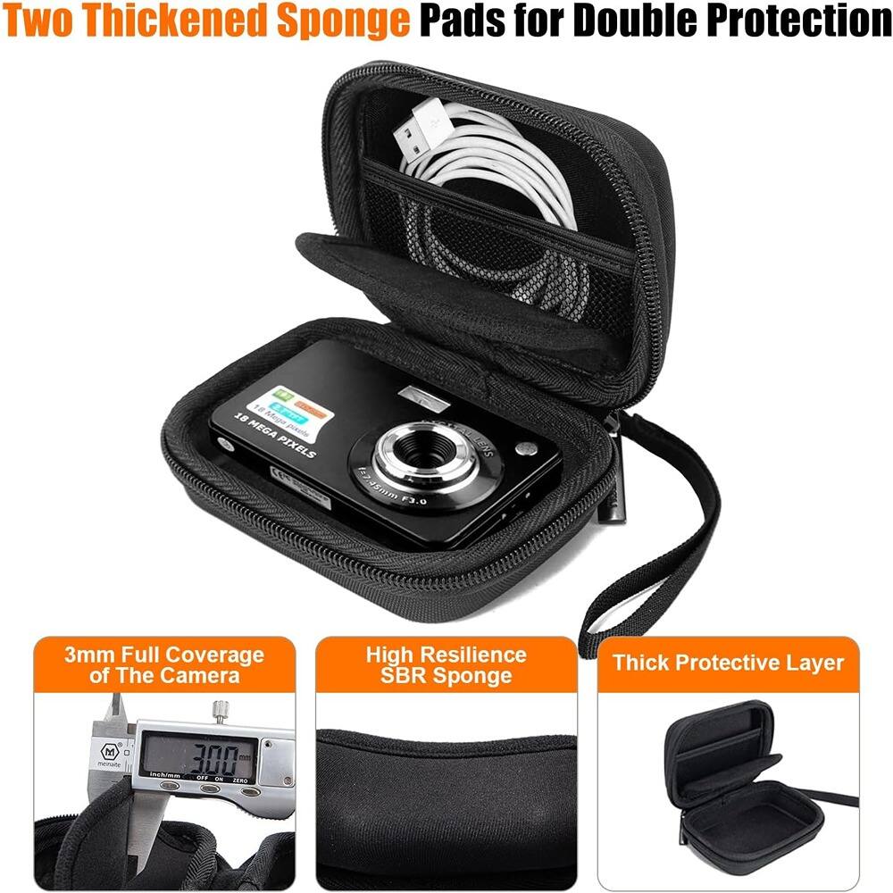 Two Thickened Sponge Pads for Double Protection

- 3mm Full Coverage of The Camera
- High Resilience SBR Sponge
- Thick Protective Layer

Silence Sponge