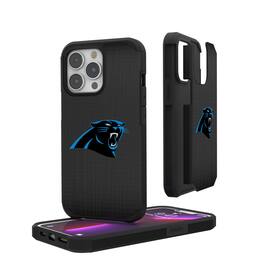 Keyscaper - NFL - Carolina Panthers Linen Logo iPhone Rugged Case - 15 - Black