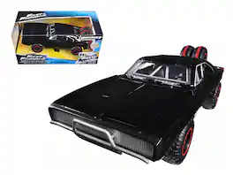 Dom's 1970 Dodge Charger R/T Off Road Version "Fast & Furious 7" Movie 1/24 Diecast Model Car by Jada - Black