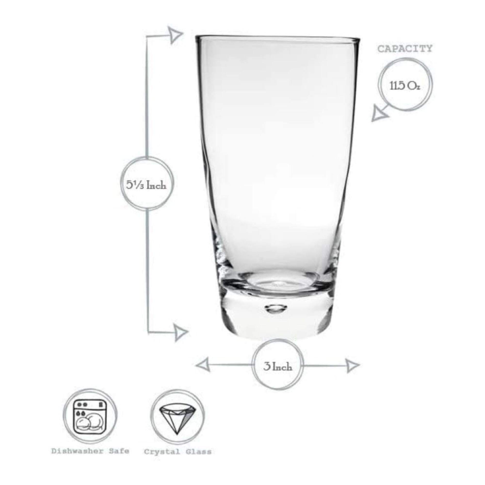 CAPACITY 11.5 Oz  
5 1/2 Inch  
3 Inch  
Dishwasher Safe  
Crystal Glass