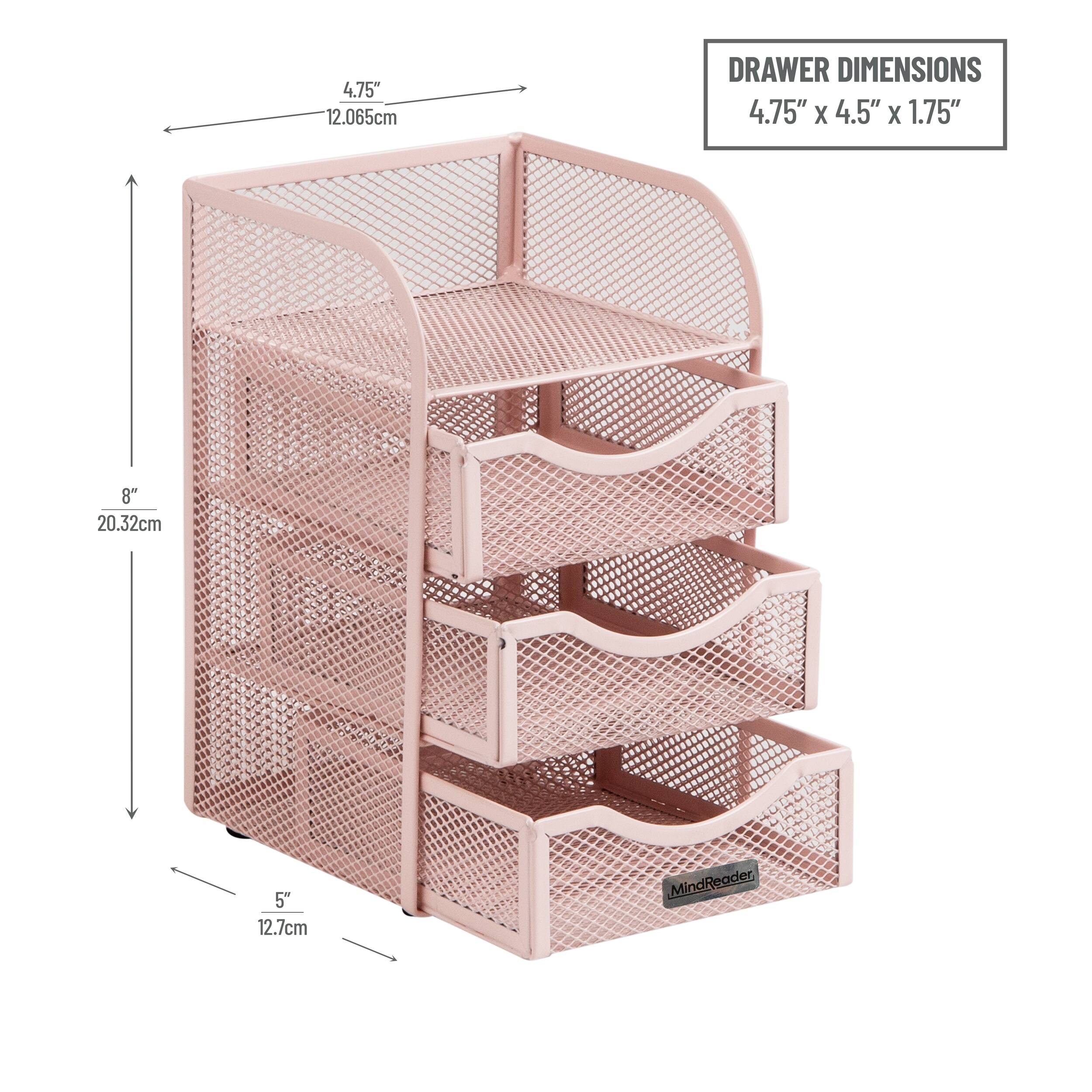 4.75" (12.065cm)  
8" (20.32cm)  
5" (12.7cm)  

DRAWER DIMENSIONS  
4.75" x 4.5" x 1.75"