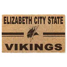 Jardine - Elizabeth City State University Vikings 18" x 30" Team Logo Doormat - Brown