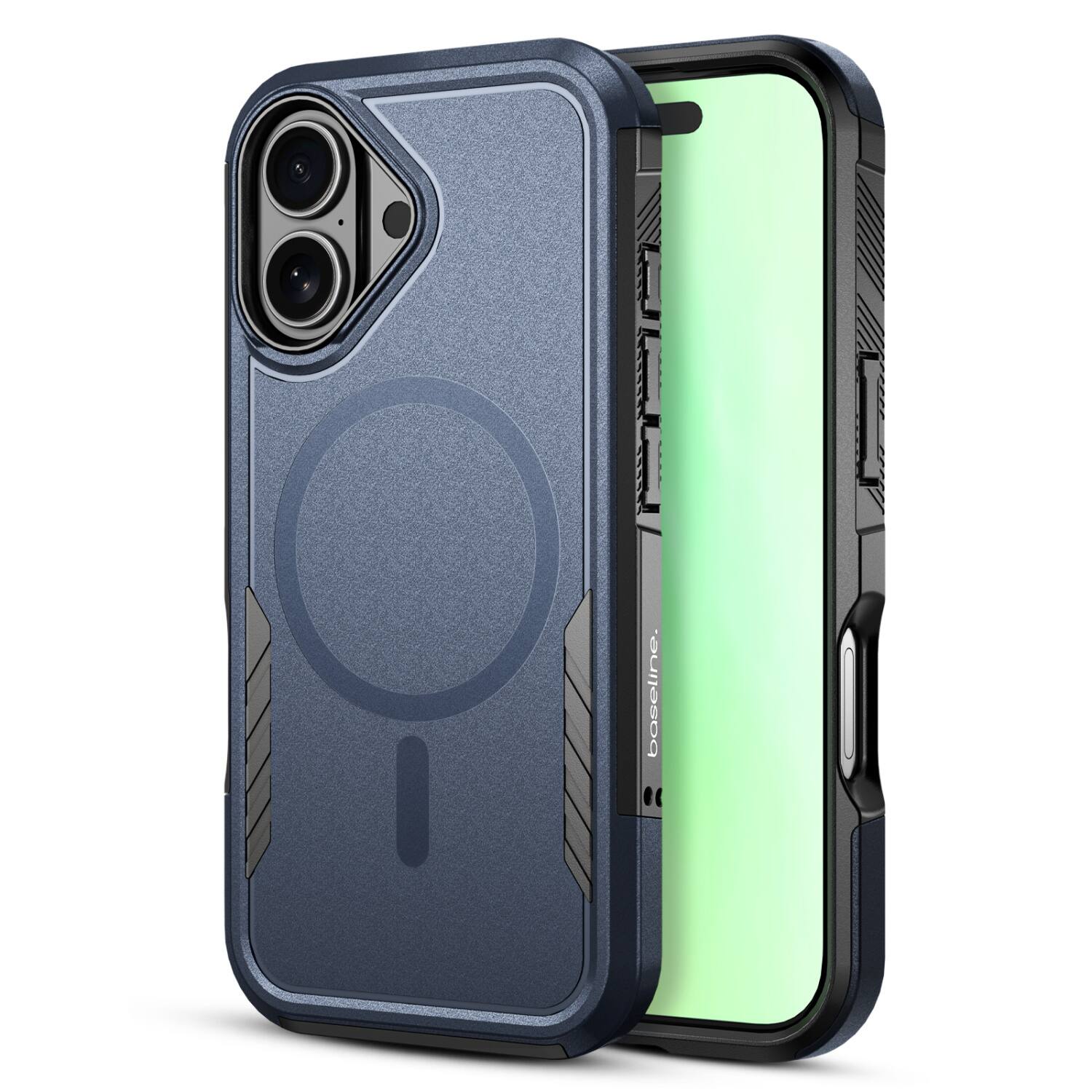 Front. baseline - baseline Fortress Series MagSafe Case for Apple iPhone 17 - Reflex Blue - Blue.