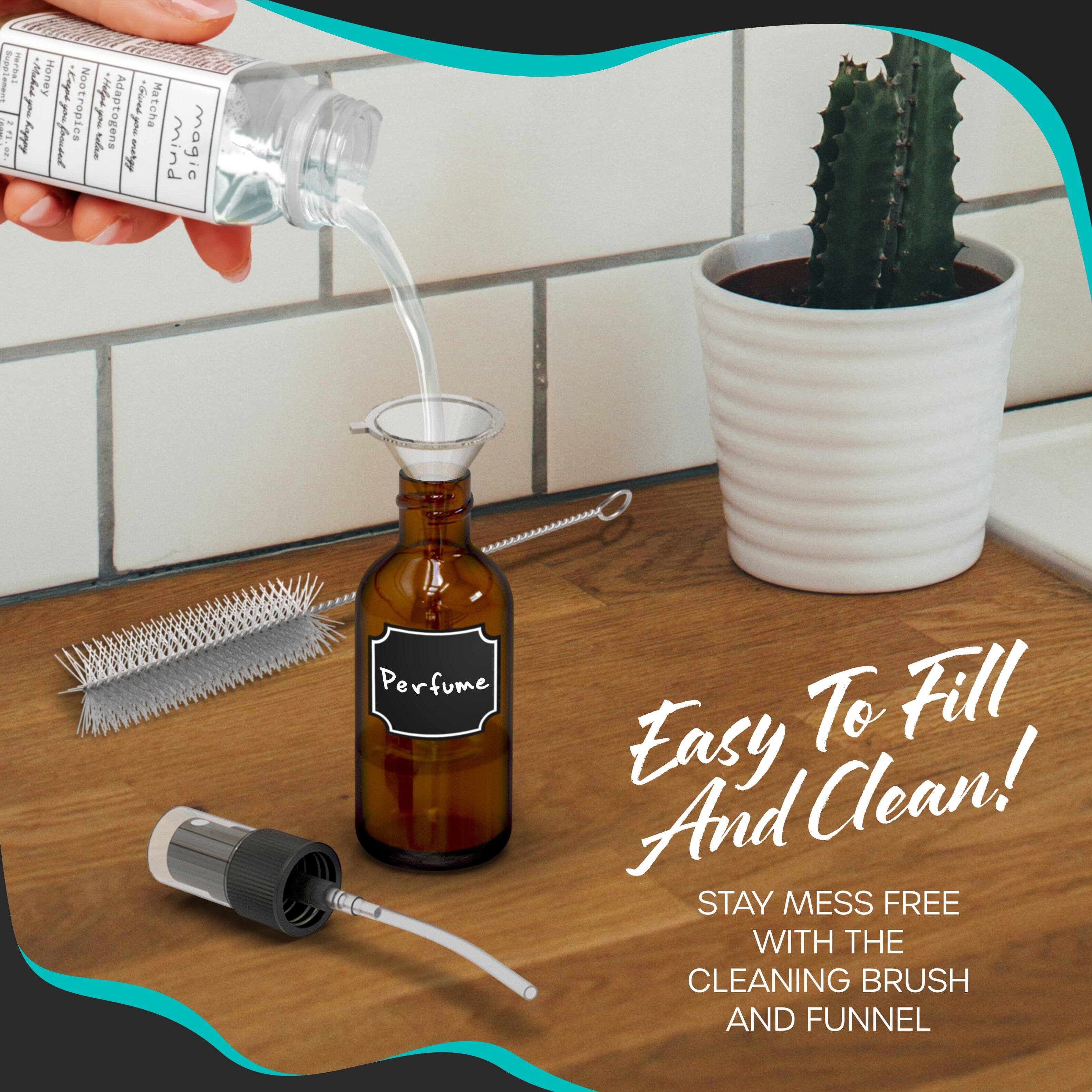 Easy To Fill And Clean!  
Stay Mess Free With The Cleaning Brush And Funnel