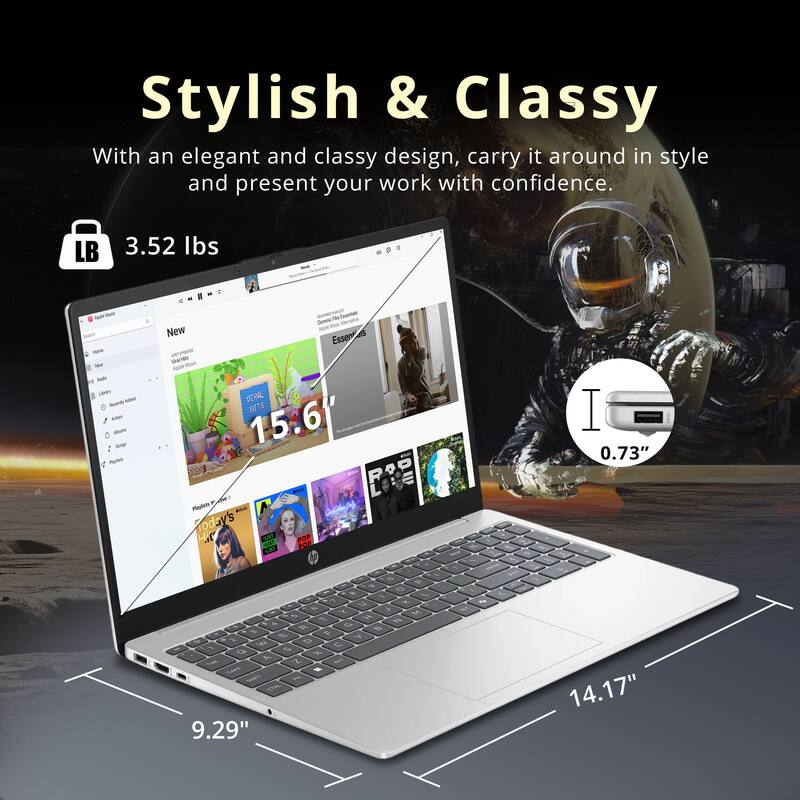 Stylish & Classy

With an elegant and classy design, carry it around in style and present your work with confidence.

LB 3.52 lbs

15.6"  
9.29"  
14.17"  
0.73"