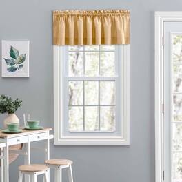 Ellis Curtain - Lisa Solid Color Poly Cotton Duck Fabric Tailored Valance 58" x 15" - Butter