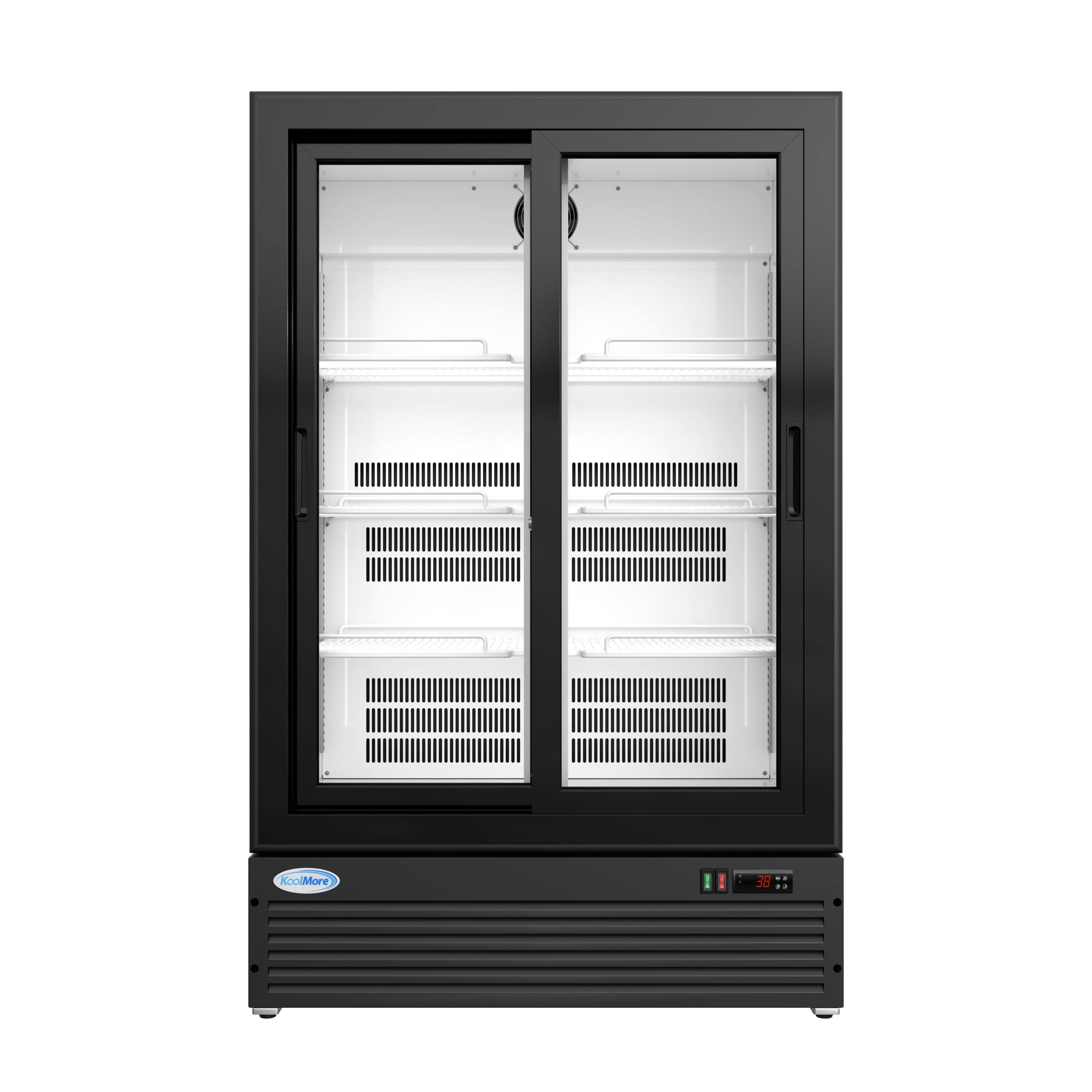 Alt View 10. Koolmore - 35 In. 10 Cu. Ft. Low Height - Aisle End Retail Display Merchandiser Refrigerator in Black For SuperMarket, Deli - Black.